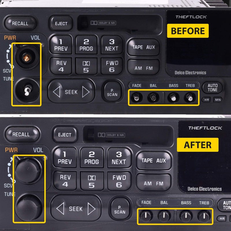 BASIKER Stereo Radio Knob Set 6 PCS for Select GM Vehicles Fix Broken GM Radio Knob - Image 5